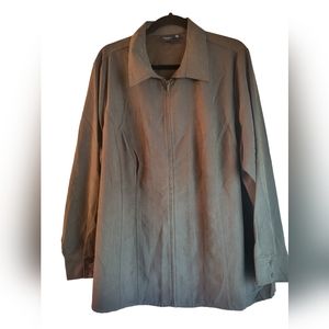 Womans Faux suede shirt jacket